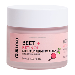 Crème raffermissante de nuit au rétinol de betterave végétalien de marque privée 50ml <span class=keywords><strong>masque</strong></span> de nuit à l'acide hyaluronique pour femme - Product Image 1