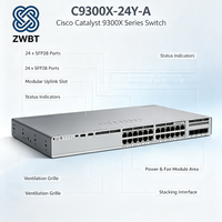 Cisco Catalyst C9300X-24Y-A 24-Port 25G SFP28 Managed Stackable Core Network Switch Baru Asli