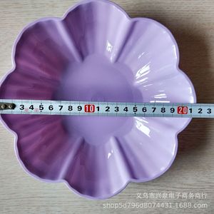 จานผลไม้รูปกลีบดอกไม้สีพื้น, จานผลไม้และขนมรูปดอกไม้, ร้านขายสินค้าราคาหนึ่งหยวน ร้านขายสินค้าราคาสองหยวน ตลาดนัด - Product Image 3