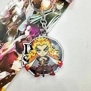 Llavero giratorio con Kamado Tanjirou, Nezuko, Agatsuma <span class=keywords><strong>Zenitsu</strong></span> y Kocho <span class=keywords><strong>Shinobu</strong></span>, un colgante de mochila estilo dibujos animados - Product Image 3