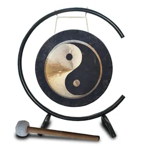 Serviço do oem yin yang gong puro 26 polegadas feito à mão para instrumento de percussão de cura de som