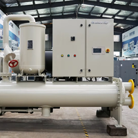 Kullanılmış Büyük Kapasiteli Su Soğutmalı Vidalı Chiller 752KW R134a Ticari HVAC Bina Merkezi Soğutma Sistemi Ünitesi