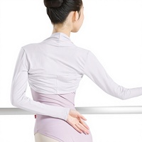 2026 Vêtements de sport pour femme en modal, Boléros, Cardigans, Châles de yoga, Manteaux d'extérieur de sport ajustés, élastiques, couleur unie, pour fitness et gym