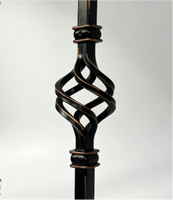 Balustre en fer forgé avec motif floral, pour balustrade intérieure et extérieure, pour balcon et escalier