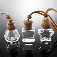 Diffuseur d'arômes à succès, flacon de parfum vide pour voiture en verre de 5 ml, 8 ml, 10 ml, avec couvercle en bois