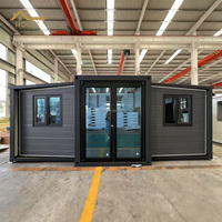 Maison conteneur extensible à vendre, maison conteneur préfabriquée pliable, mini maison modulaire mobile de luxe en acier galvanisé