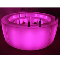 Comptoir de bar lumineux portable en plastique PE étanche IP54 pour mariage et fête