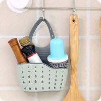 Support de rangement pour évier de cuisine, panier pour éponge, support suspendu, sangle réglable, support pour robinet, rangement pour évier