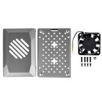Caja Plateada de ABS para Raspberry Pi 5 con Ventilador PWM, Disipador de Calor Opcional, Carcasa Protectora, Diseño de Alta Ventilación para RPI 5