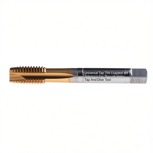 Macho de roscar universal con recubrimiento de TiN, tolerancia 6H, para orificios pasantes, herramienta de macho y terraja - Product Image 2