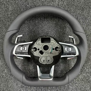Volante Redondo <span class=keywords><strong>de</strong></span> Cuero Completo <span class=keywords><strong>de</strong></span> Repuesto para Volkswagen VW Passat Golf 7 MK7 Mk7.5 Polo Tiguan <span class=keywords><strong>Jetta</strong></span> GTI, Gran Venta - Product Image 6
