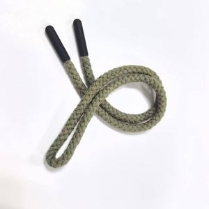 Olive Green Cotton Multi-Strand <b>Braid</b> Round Rope Shoelace Drawstring <b>Accessories</b> for Sweater Waist Shoes Hats Factory Outlet - Product Image 3