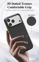 Étui Magnétique Antichoc pour iPhone 17/16/15 Pro Max, Coque de Protection Hybride Grainée en TPU Souple Antidérapante