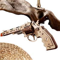 MAYBEARS Desert Eagle, Rompecabezas 3D de Madera, Pistola de Bandas Elásticas, Juguete Educativo Electrónico DIY, 101-500 Piezas, Edades 14+