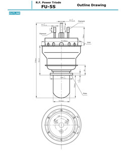 หลอดออสซิลเลเตอร์อิเล็กตรอนไตรโอด RF รุ่น FU-5S ของแท้จากปักกิ่ง ประเทศจีน สำหรับเครื่องความถี่สูง - Product Image 4