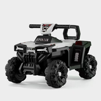 Quad à pédales 4x4 en plastique alimenté par batterie 6V pour enfants avec musique et lumières LED