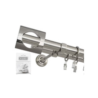 Système de rideaux complet Bojanek Industrial Easy Mount avec double rail de plafond en PVC, rail durable, glisse fluide, rouleaux et quincaillerie