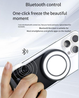 Poignée magnétique pour appareil photo de smartphone avec déclencheur, lumière d'appoint pour selfies et utilisation sur lit, batterie 750 mAh, entrée Type-C pour Android