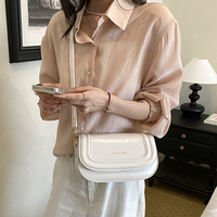 Tas Selempang Wanita Vintage Cokelat Trendi dengan Logo Kustom, Tas Bahu Wanita Mewah