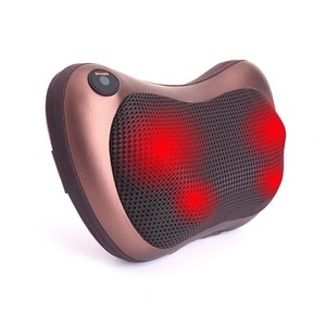 Shiatsu Neck &amp; <strong>Back</strong> <strong>Massager</strong> <strong>with</strong> <strong>Heat</strong> Brown Color Leather Material <strong>Massagers</strong> for Neck and <strong>Back</strong> - Product Image 1