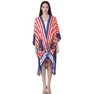 Kadın özel plaj cover up kimono hırka maxi elbise uzun kimono bayanlar şal elbise tarzı