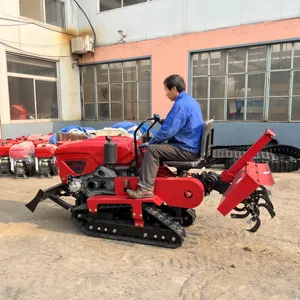 multifunction 35hp water and dry use crawler tractor with rotary cultivator