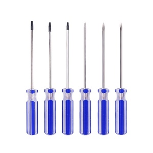 Destornillador Magnético con Franjas Azules, Transparente, de Plástico Cristalino, para Reparación de Computadoras Portátiles, Tabletas, Relojes y Juguetes, Venta Directa - Product Image 1