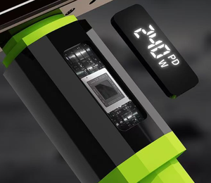 Cáp dữ liệu sạc nhanh pd240w TYPE-C HD thông minh LED hiển thị kỹ thuật số sạc tốc độ cao với cáp silicon bền thoải mái - Product Image 5