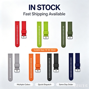 Bracelet de montre en silicone à libération rapide interchangeable pour montres intelligentes - Product Image 2