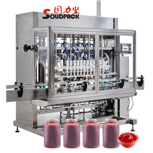 Solidpack mayonesa botellas de <span class=keywords><strong>salsa</strong></span> de tomate máquina de retractable fill automatico de dos cabezas - Product Image 1