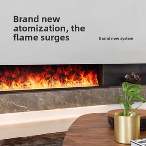 Cheminée électrique décorative 3D intelligente 0.7 avec effet de flamme néon, vapeur d'eau atomisée, insert pour usage domestique et hôtelier - Product Image 3