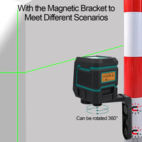 INKERSI 2 lignes niveau Laser à faisceau vert outils de niveau Laser professionnel auto-nivelant pour mesurer la construction avec des supports en L