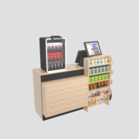 Kainice Présentoir sur socle personnalisé pour cigarettes, vin et tabac, présentoir magasin avec lumière LED