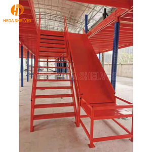 Sistema de estanterías de entresuelo personalizado al por mayor Estantes de metal estantes de acero estantes de almacenamiento unidades de almacén de estanterías con ascensor - Product Image 1