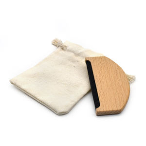 Logo personalizzato portatile maglione di lana pettine eco friendly cachemire di legno pettine con il sacchetto - Product Image 2