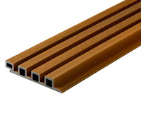 Panneau de cloison en plastique décoratif cannelé pour le revêtement extérieur imperméable de mur de séparation de WPC pour le revêtement extérieur