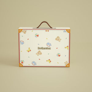Boîte avec logo personnalisé d'usine Boîte en carton rigide recyclable au design de luxe avec poignée Emballage de vêtements jouets Boîte cadeau pour bébé <span class=keywords><strong>Valise</strong></span> - Product Image 2