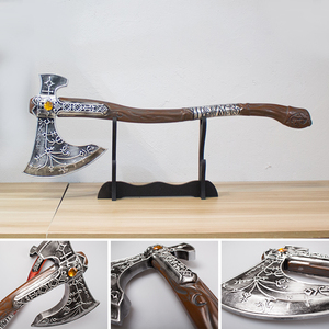 Accessori per Giochi <span class=keywords><strong>God</strong></span> <span class=keywords><strong>of</strong></span> <span class=keywords><strong>War</strong></span>, Ascia e Scudo di Kratos in Resina per Cosplay - Product Image 4