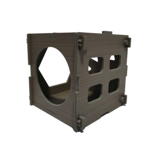 Maison interactive moderne pour chat en PVC massif, avec labyrinthe d'activités multi-niveaux, griffoirs, cachettes et jouets pour toutes les saisons - Product Image 6