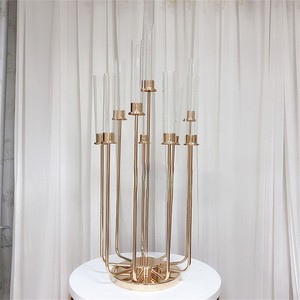 Candelabros de Metal Dorado Elegantes de 10 Brazos para Centros de Mesa de Boda, Decoración de Mesa, Venta al Por Mayor de Fábrica - Product Image 4