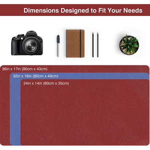 Tapis de bureau et tapis de souris en cuir PU double face avec logo personnalisé - Protection de bureau de jeu de grande taille avec option de taille personnalisée - Product Image 2