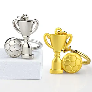 Xun Xin World Football Key Chain Promotional Gifts Metal Zinc Alloy Trophy Cup Soccer Race Keychain