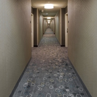 Moquette ignifuge Axminster en laine et nylon tissée pour couloirs d'hôtel, itinéraires d'évacuation et espaces publics