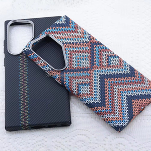 Funda para Teléfono con Patrón de <span class=keywords><strong>Fibra</strong></span> de Carbono en Contraste de Color para Samsung S24 Plus, Ultrafina, con Imán Fuerte, Funda de Kevlar para Samsung - Product Image 3
