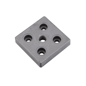 308.05A.01铝型材acessoory 80x80方形封闭底部连接器抛光压铸端连接器 - Product Image 3