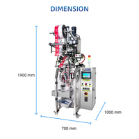 Machine de remplissage de liquide automatique verticale à joint 3 côtés VFFS petites entreprises pompe pneumatique quantitative pochette de miel papier verre