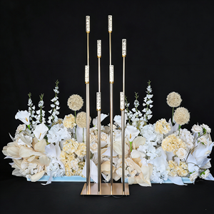 Decoración de Escenario para Bodas LANJO, Luces LED para Pasillo, Decoración de Boda Dorada, Luces LED Metálicas para Eventos de Boda y Compromiso - Product Image 2