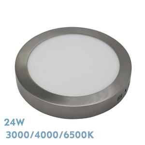 Downlight de 24 W, 3000 K-4000 K-6500 K, 2160 lm, 3,5 x 29 x 29 cm, acabado en niquel, ideal para iluminación interior y ambientes modernos. - Product Image 1