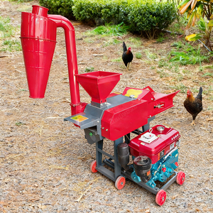 Broyeur et coupe-paille rouge pour la transformation des déchets agricoles avec moteur intégré - Product Image 2
