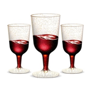 <span class=keywords><strong>Verre</strong></span> <span class=keywords><strong>à</strong></span> <span class=keywords><strong>vin</strong></span> <span class=keywords><strong>jetable</strong></span> en plastique avec paillettes avec logo personnalisé pour fêtes mariages voyage de noël camping cuisine aventures en plein air - Product Image 2